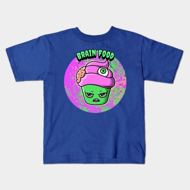 Brain Food Graphic Kids T-Shirt by CTJFDesigns